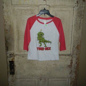 Jane Marie Tree-Rex 3/4 sleeve Boys Tee Shirt (I-42)